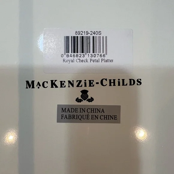 Blue and White Checkered Plate - Picture 3 of 3